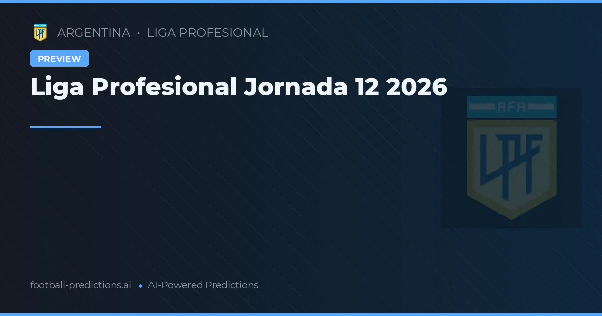 Liga Profesional Jornada 12 2026