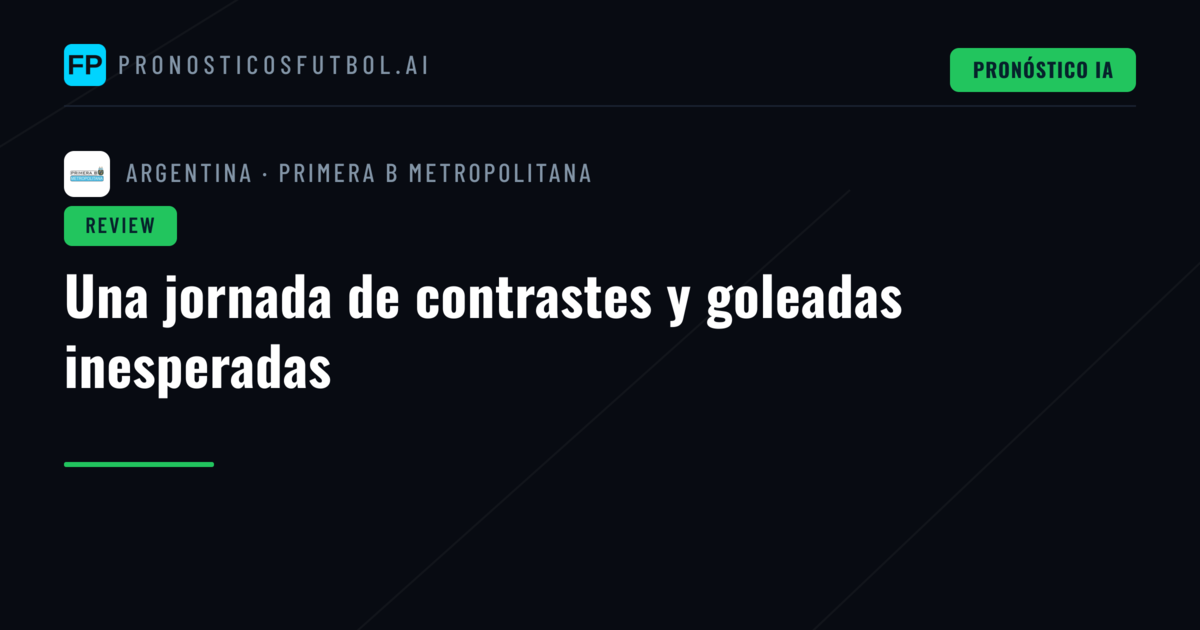 Una jornada de contrastes y goleadas inesperadas