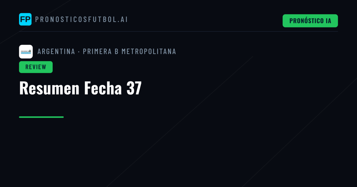 Resumen Fecha 37
