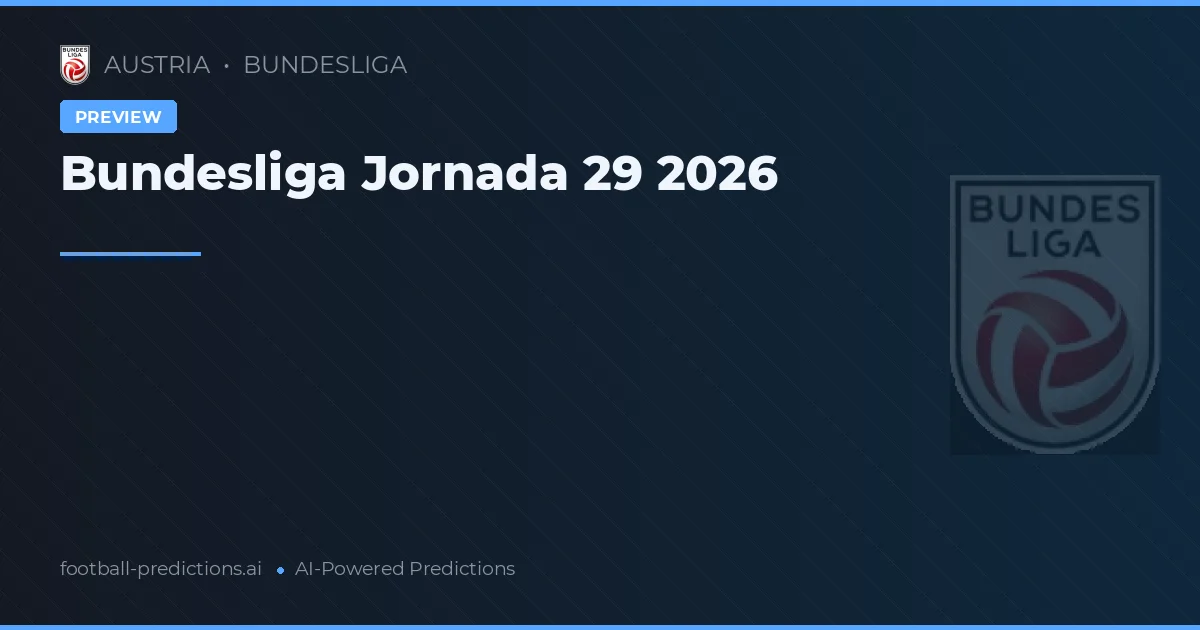 Bundesliga Jornada 29 2026