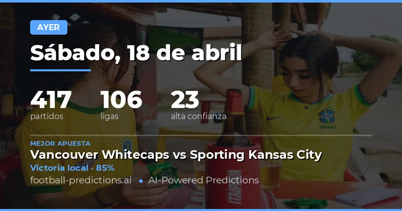 Resumen general de las predicciones de ayer