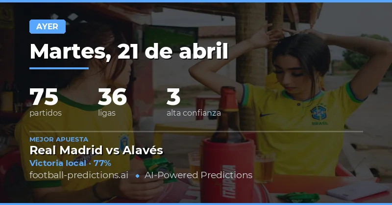 Resumen general de las predicciones de ayer