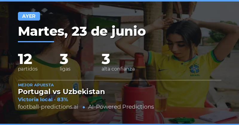 Balance general de las predicciones del martes 23 de junio