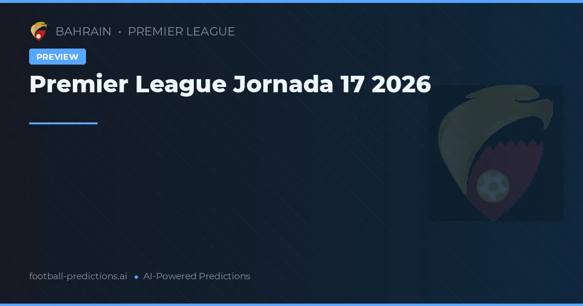 Premier League Jornada 17 2026