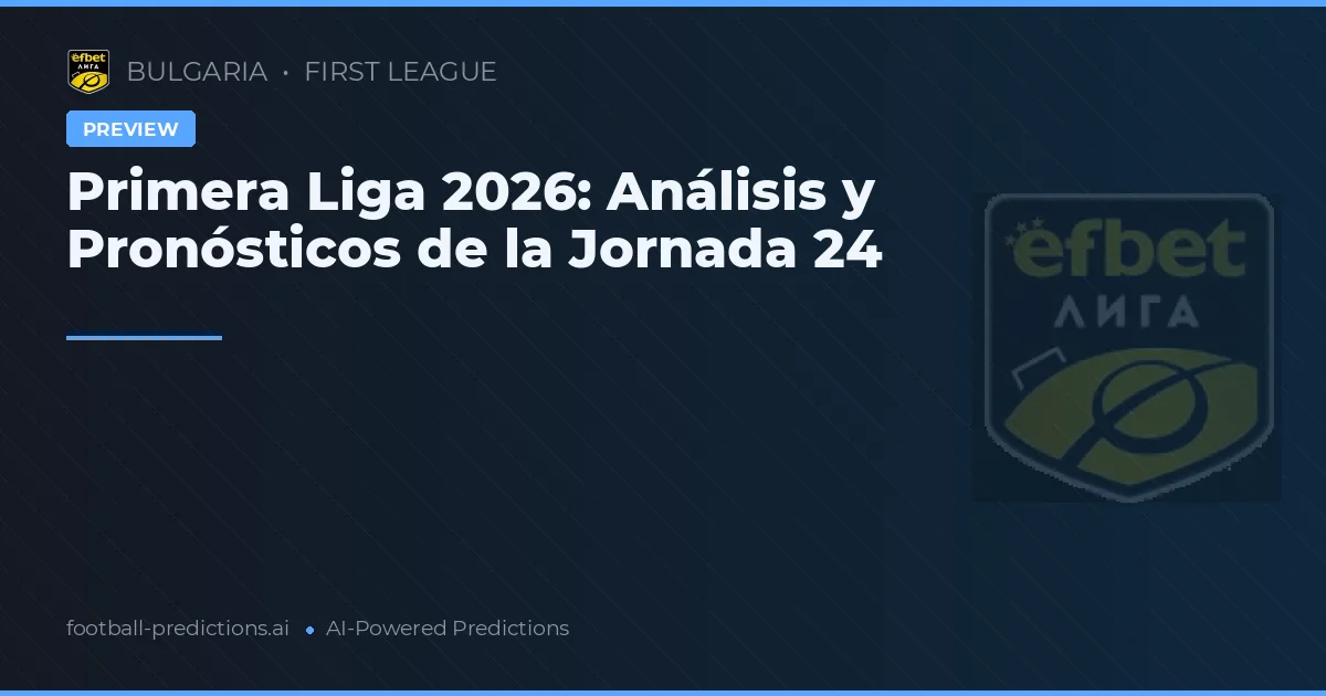 Primera Liga 2026: Análisis y Pronósticos de la Jornada 24