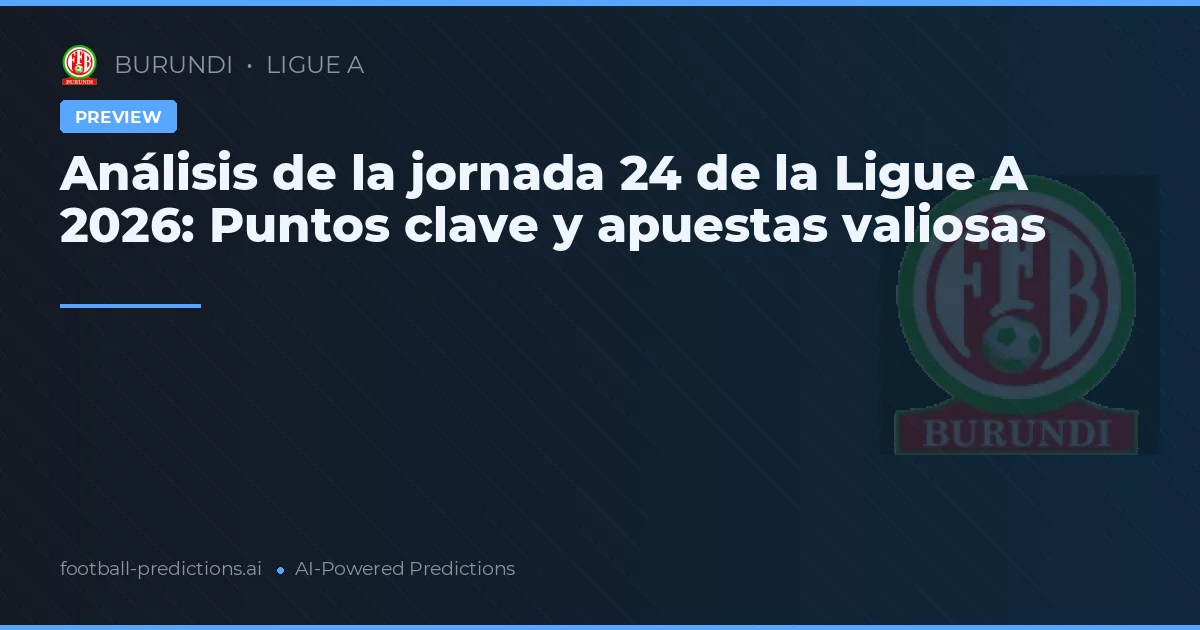 Análisis de la jornada 24 de la Ligue A 2026: Puntos clave y apuestas valiosas
