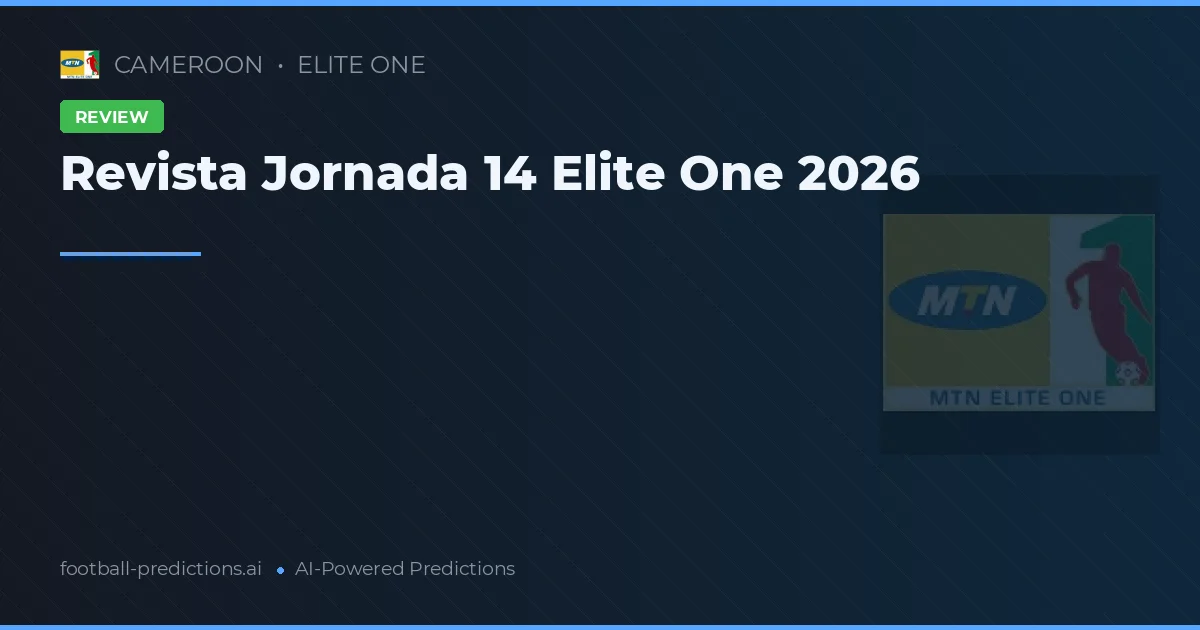 Revista Jornada 14 Elite One 2026