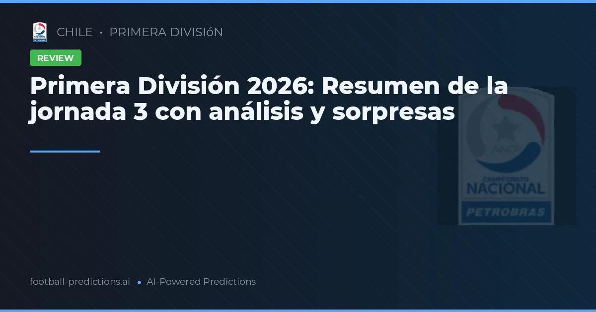 Primera División 2026: Resumen de la jornada 3 con análisis y sorpresas