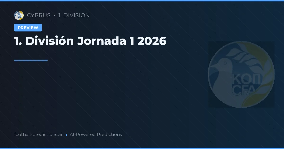 1. División Jornada 1 2026