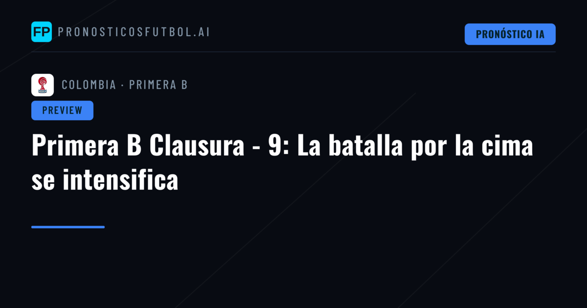 Primera B Clausura - 9: La batalla por la cima se intensifica