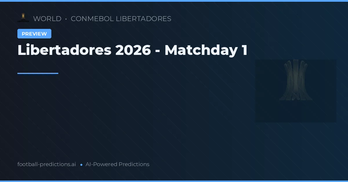 Libertadores 2026 - Matchday 1