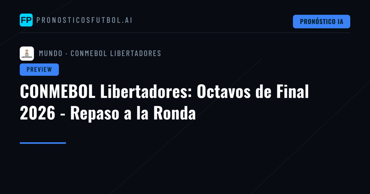 CONMEBOL Libertadores: Octavos de Final 2026 - Repaso a la Ronda