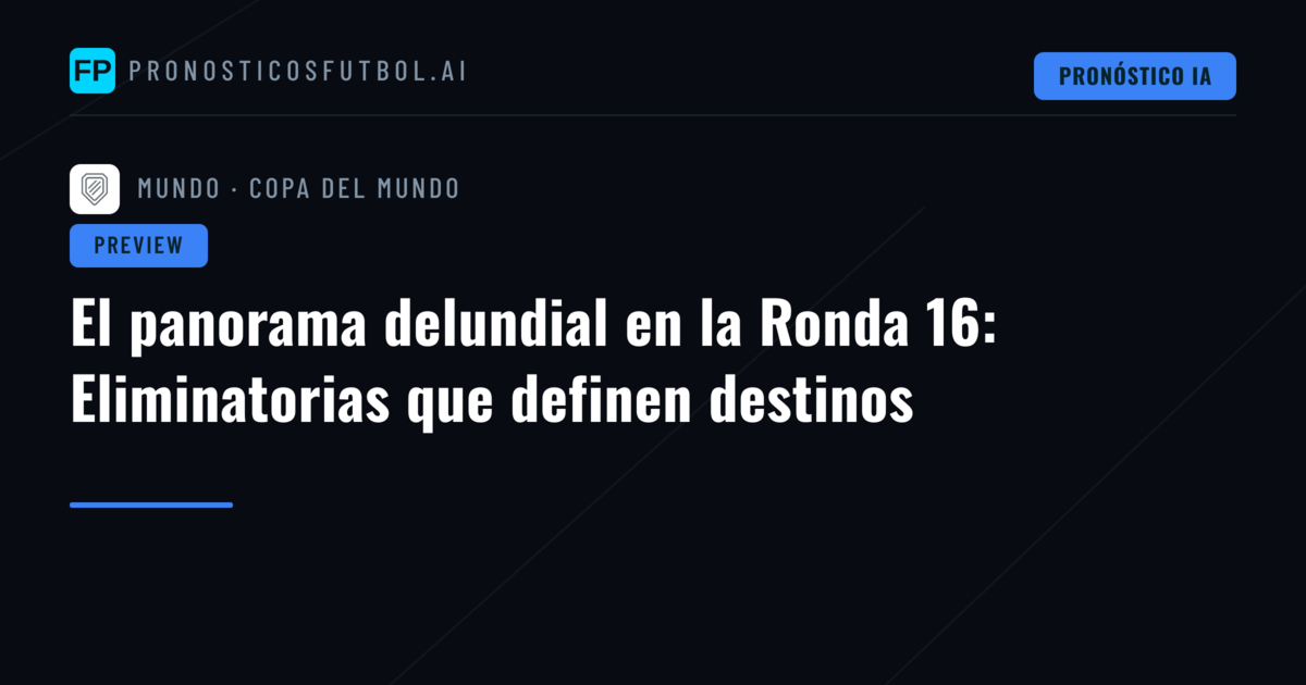 El panorama delundial en la Ronda 16: Eliminatorias que definen destinos