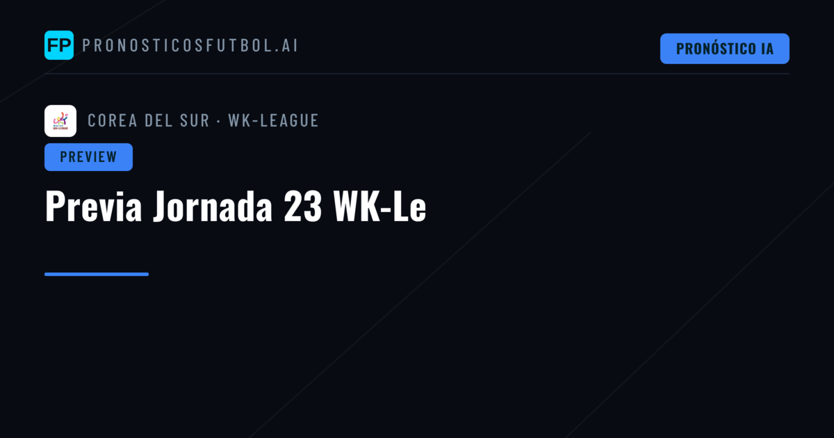 Previa Jornada 23 WK-Le