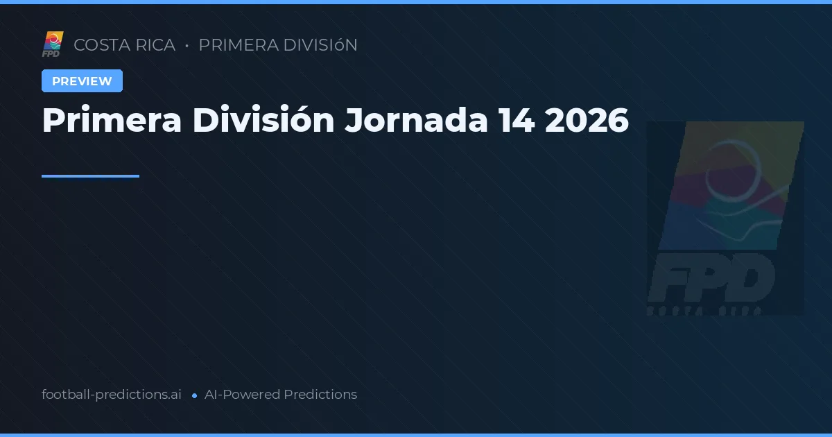 Primera División Jornada 14 2026