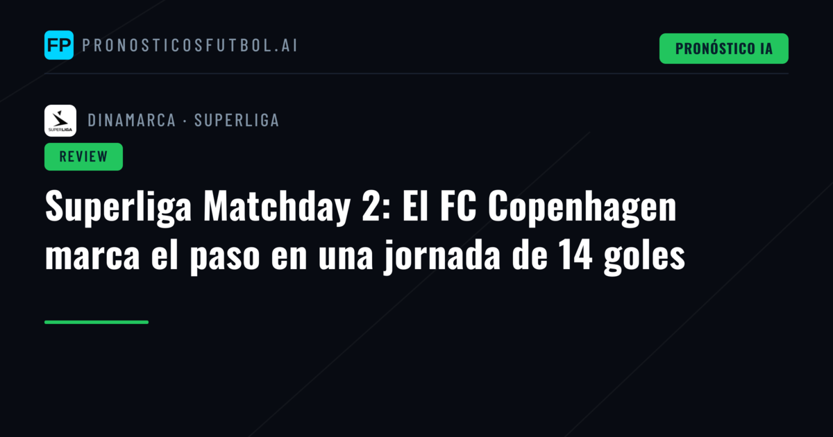 Superliga Matchday 2: El FC Copenhagen marca el paso en una jornada de 14 goles