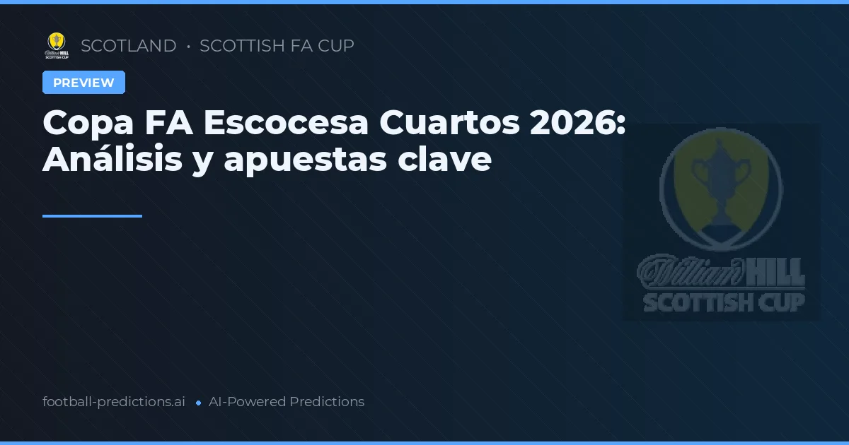 Copa FA Escocesa Cuartos 2026: Análisis y apuestas clave