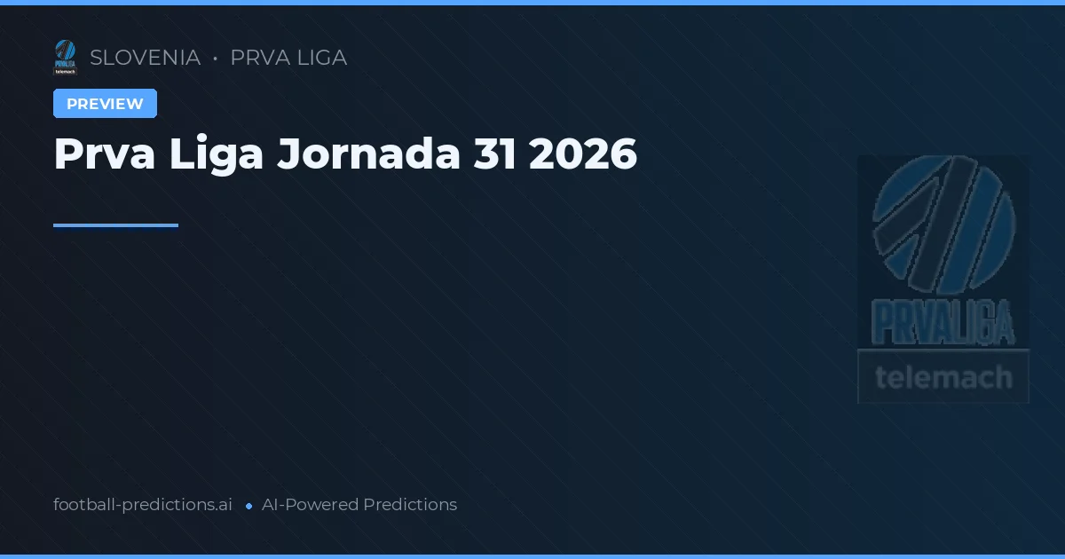 Prva Liga Jornada 31 2026