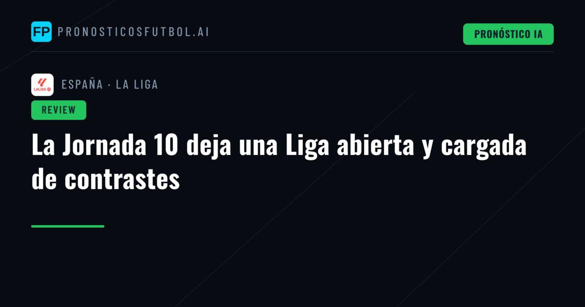 La Jornada 10 deja una Liga abierta y cargada de contrastes