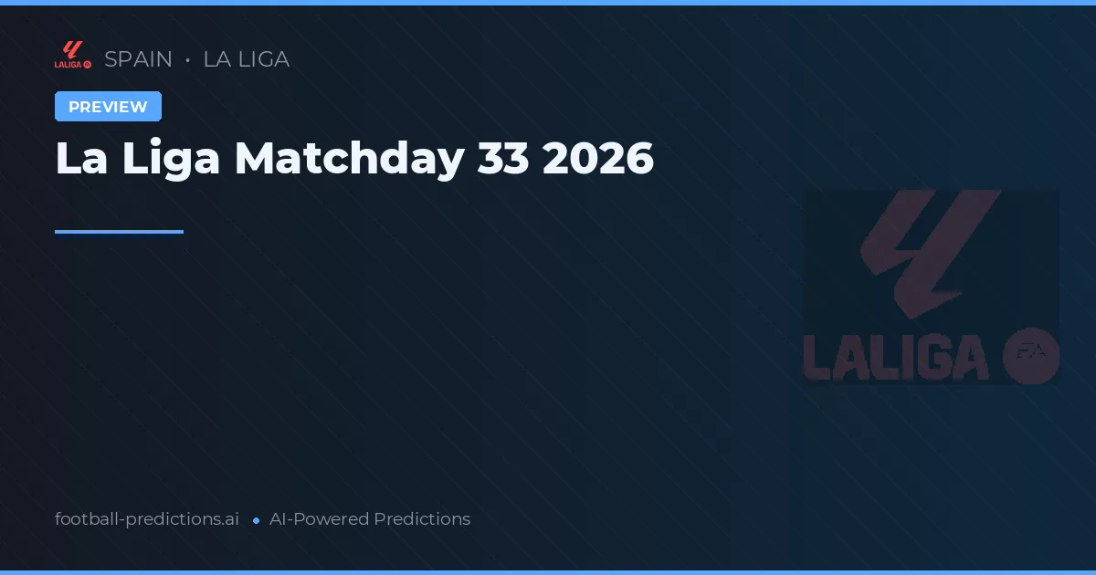 La Liga Matchday 33 2026
