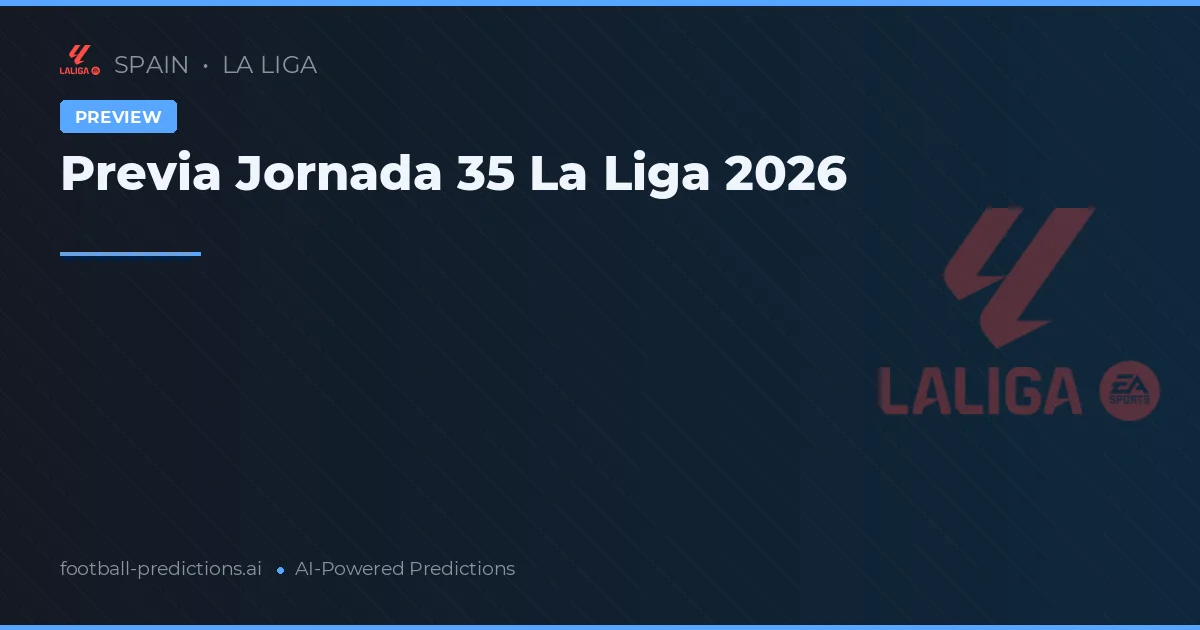 Previa Jornada 35 La Liga 2026