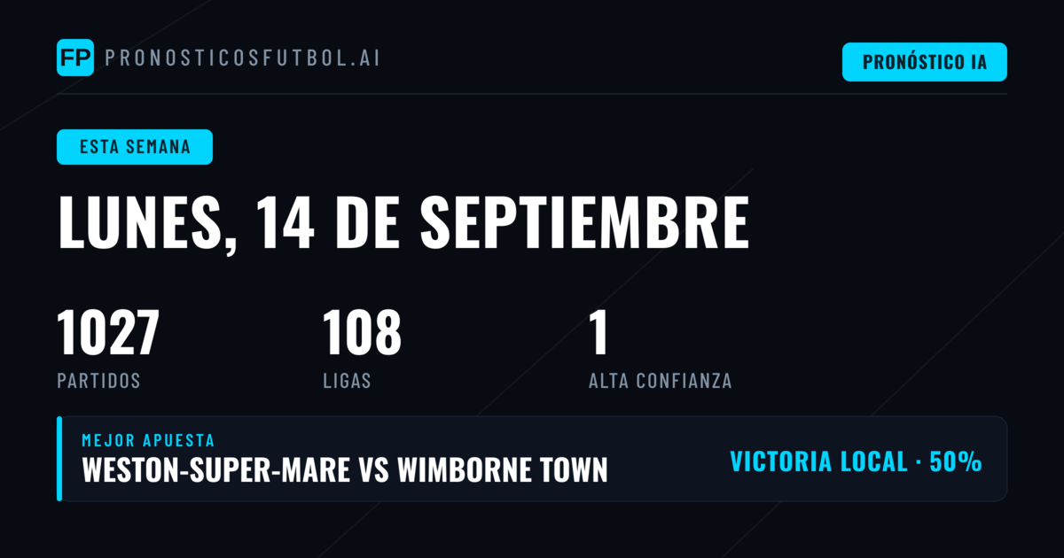 Semana de 1027 Partidos con Reto de Alta Confianza