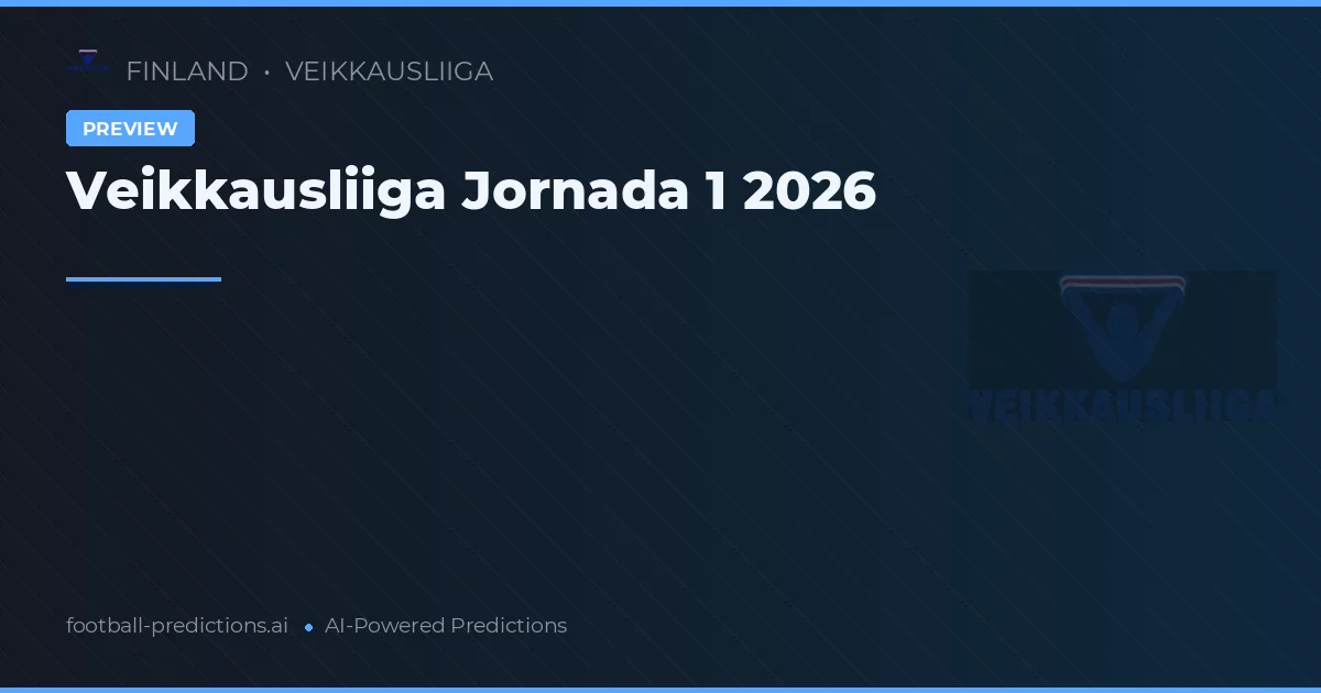 Veikkausliiga Jornada 1 2026