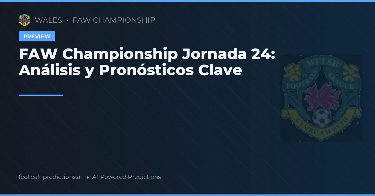 FAW Championship Jornada 24: Análisis y Pronósticos Clave