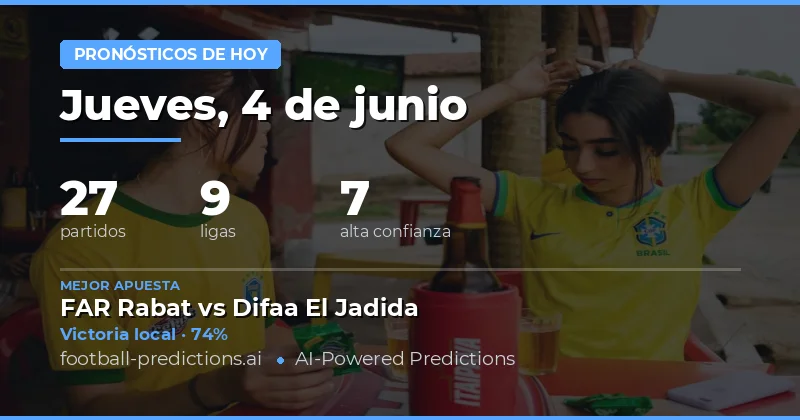 Agenda Completa de Pronósticos para el Jueves 4 de Junio
