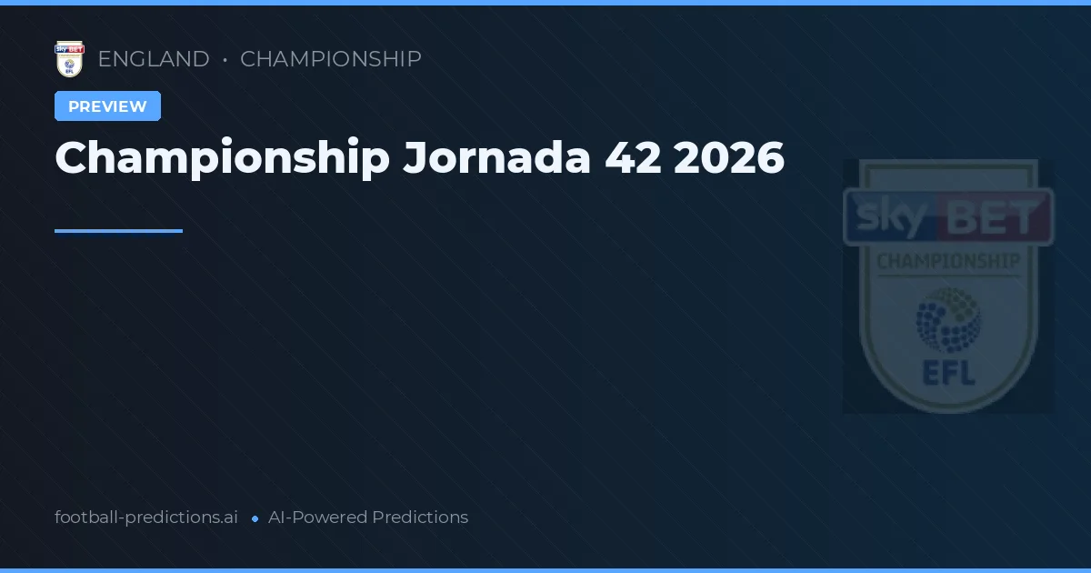 Championship Jornada 42 2026