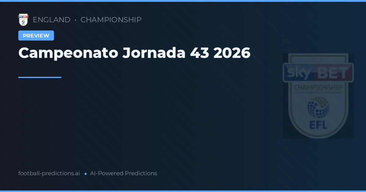 Campeonato Jornada 43 2026