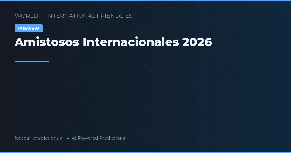 Amistosos Internacionales 2026