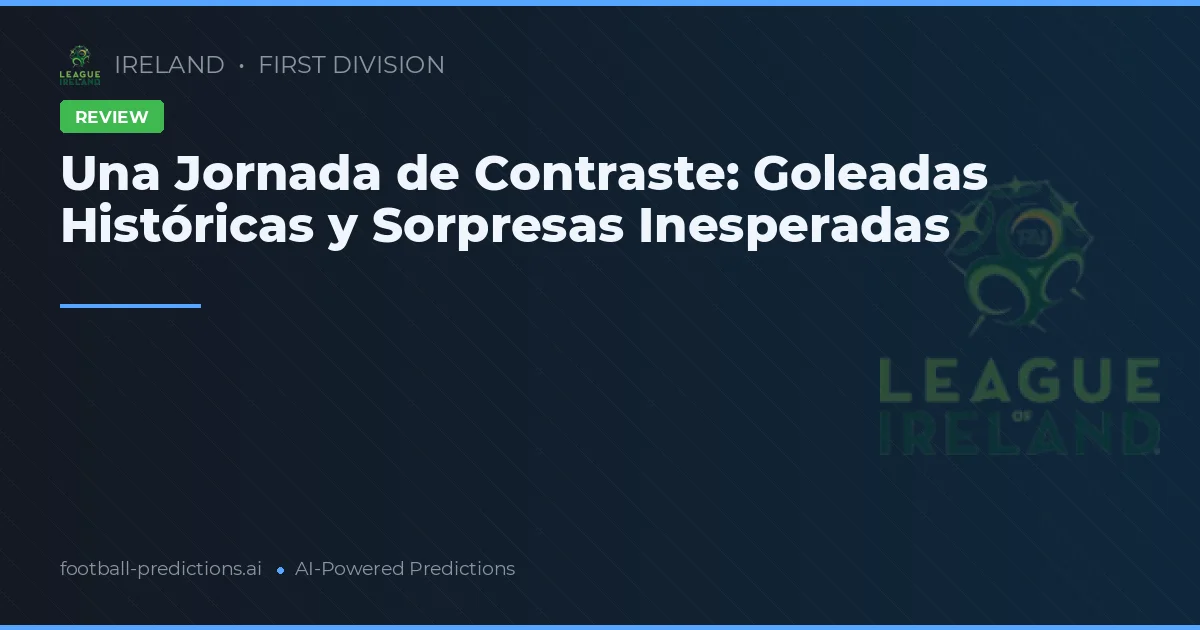 Una Jornada de Contraste: Goleadas Históricas y Sorpresas Inesperadas