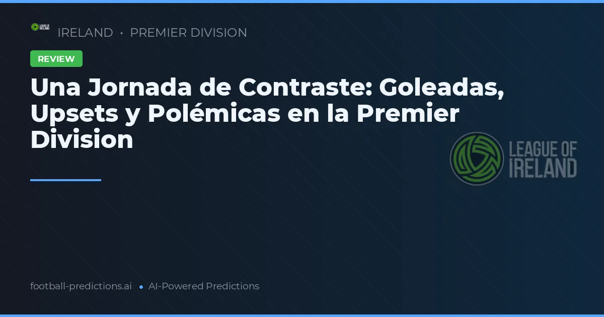 Una Jornada de Contraste: Goleadas, Upsets y Polémicas en la Premier Division
