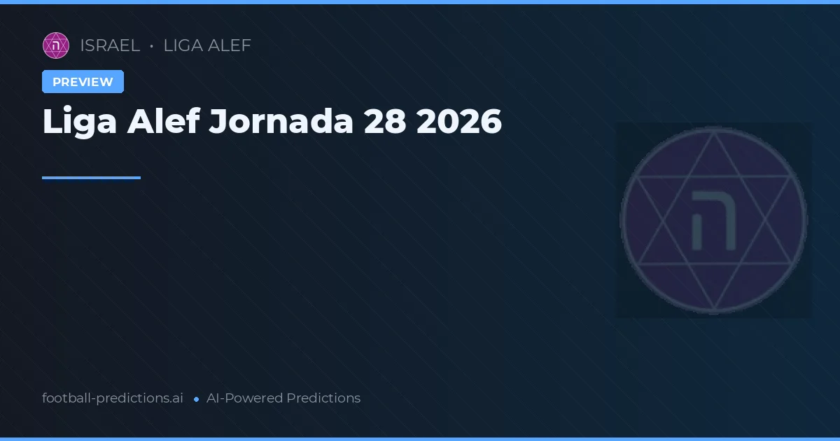 Liga Alef Jornada 28 2026