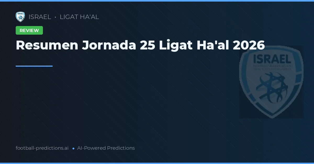 Resumen Jornada 25 Ligat Ha'al 2026