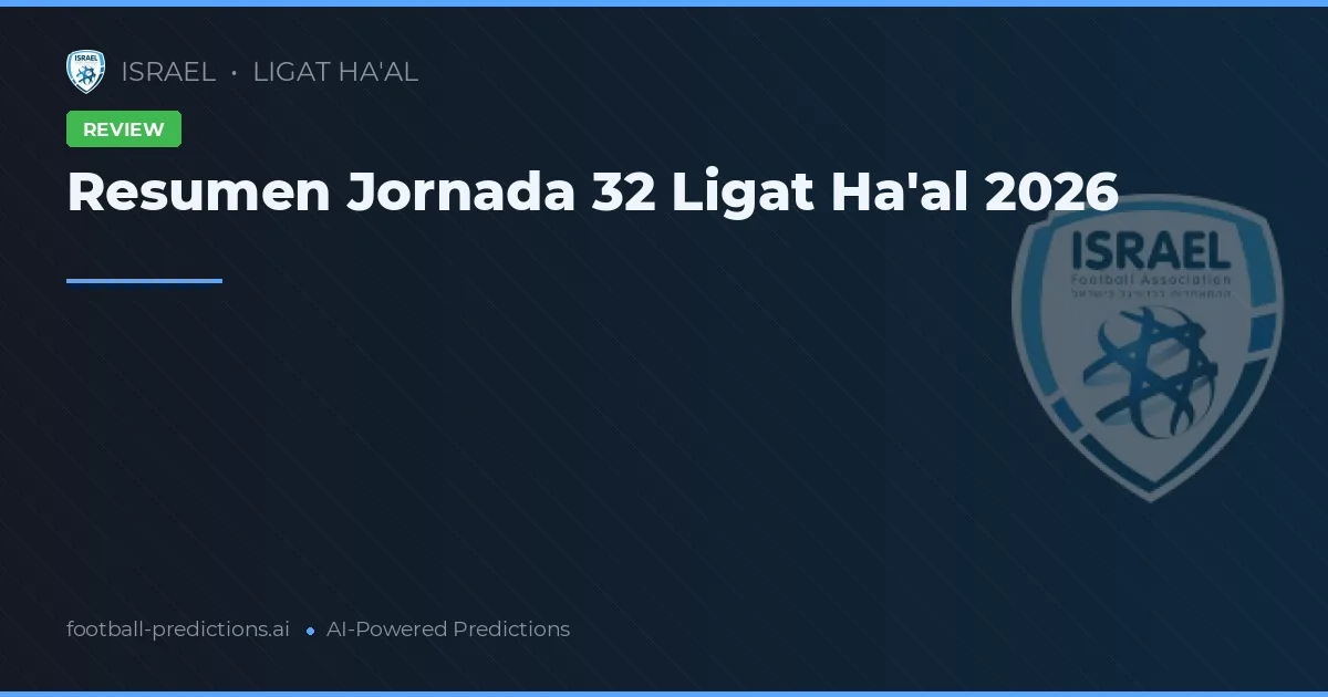 Resumen Jornada 32 Ligat Ha'al 2026
