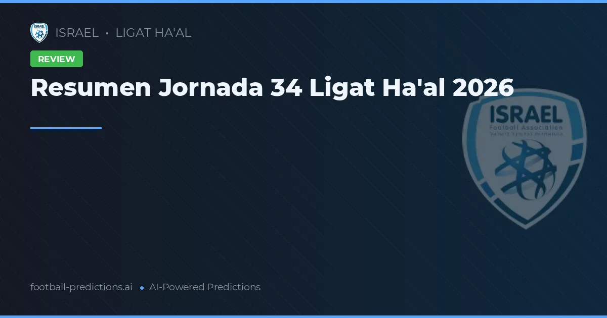 Resumen Jornada 34 Ligat Ha'al 2026