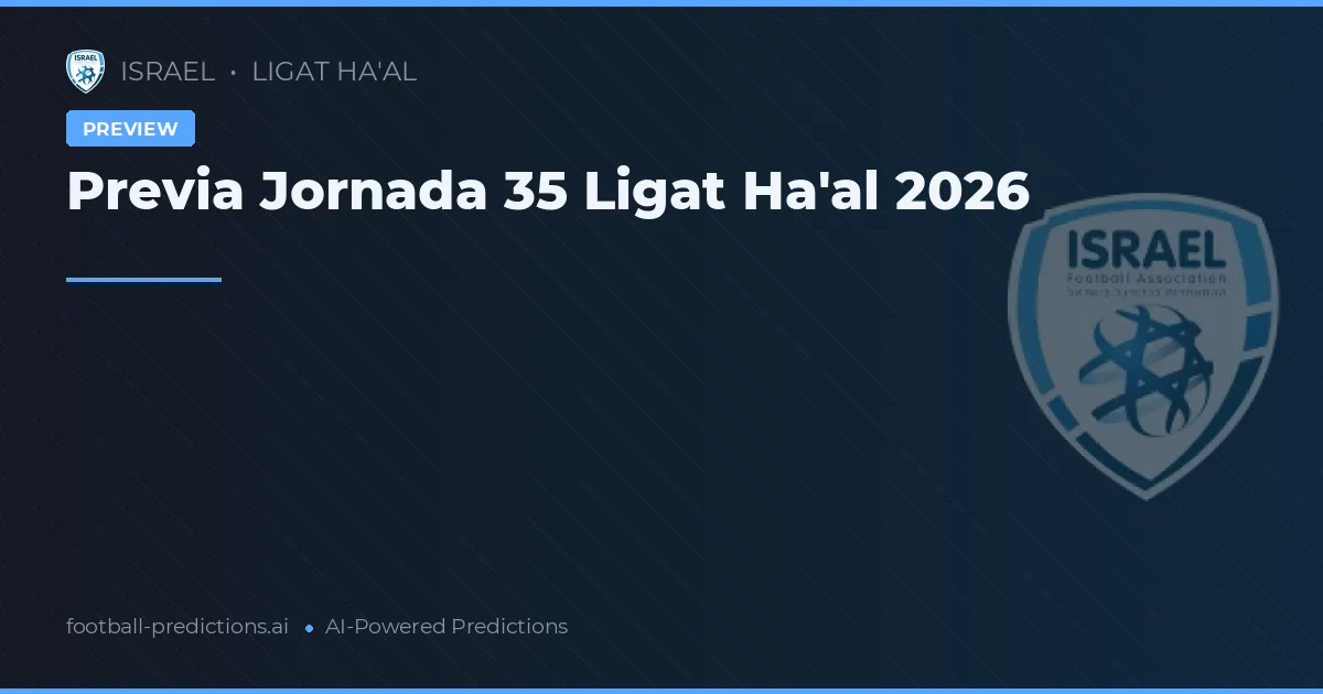 Previa Jornada 35 Ligat Ha'al 2026