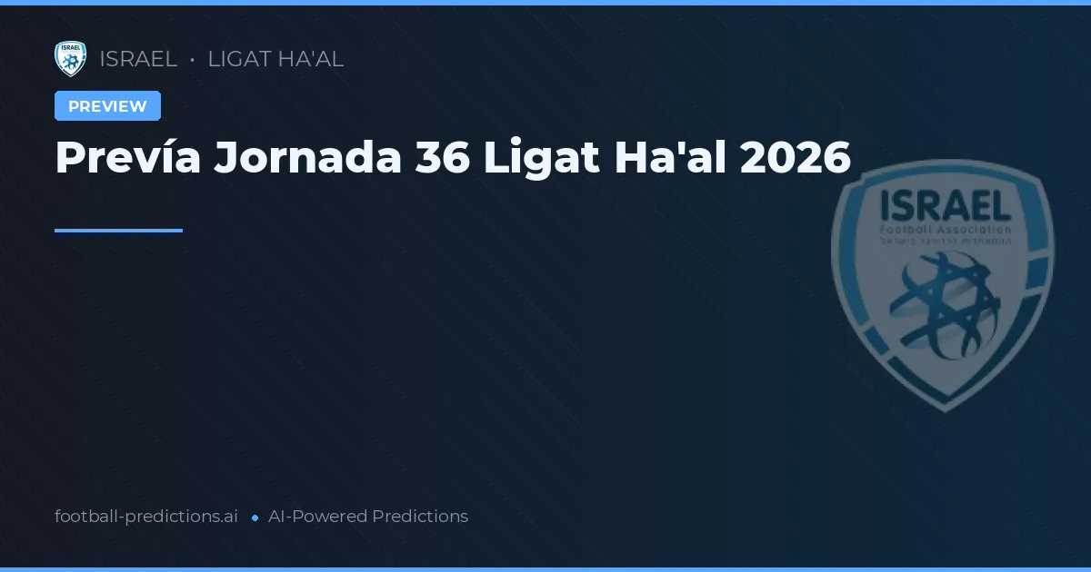 Prevía Jornada 36 Ligat Ha'al 2026