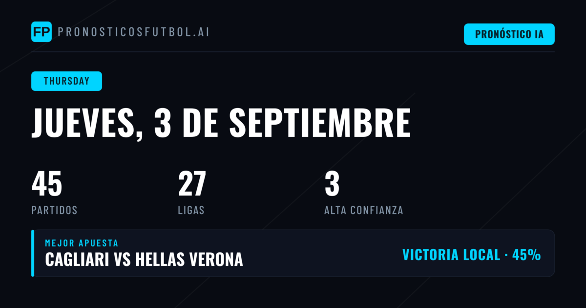 panorama general del jueves 3 de septiembre
