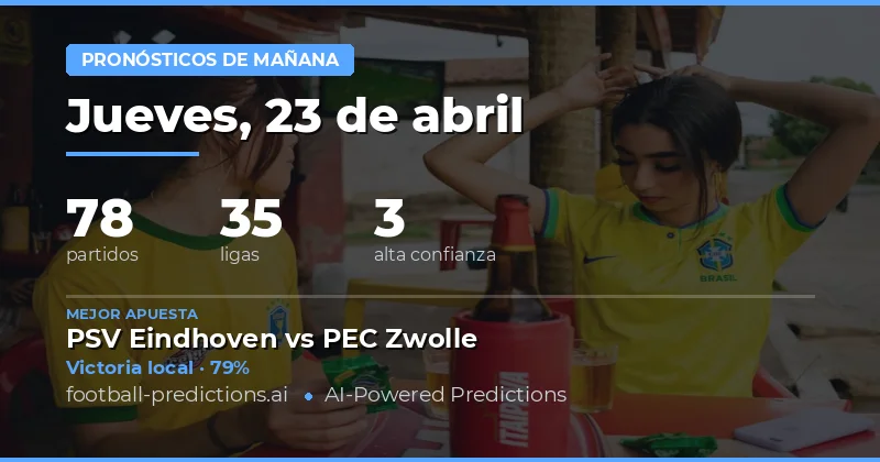 Visión general de los partidos de mañana