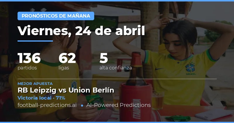 Visión general de los partidos de mañana