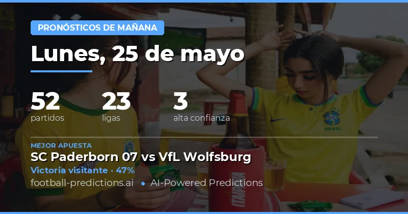 Predicciones de Fútbol para Mañana: 25 de Mayo de 2026