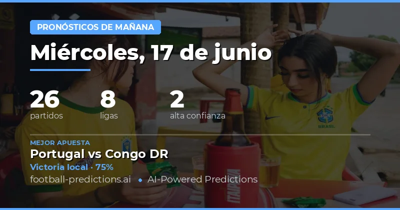 Portugal busca demostrar su favoritismo ante Congo RD en el Partido del Día