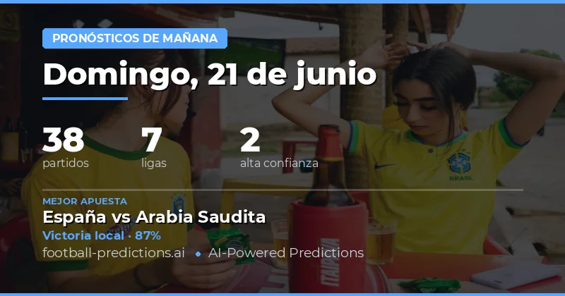 Escenario de Apuestas para el 21 de Junio