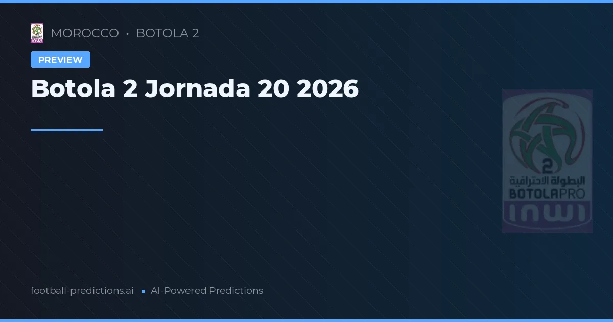 Botola 2 Jornada 20 2026