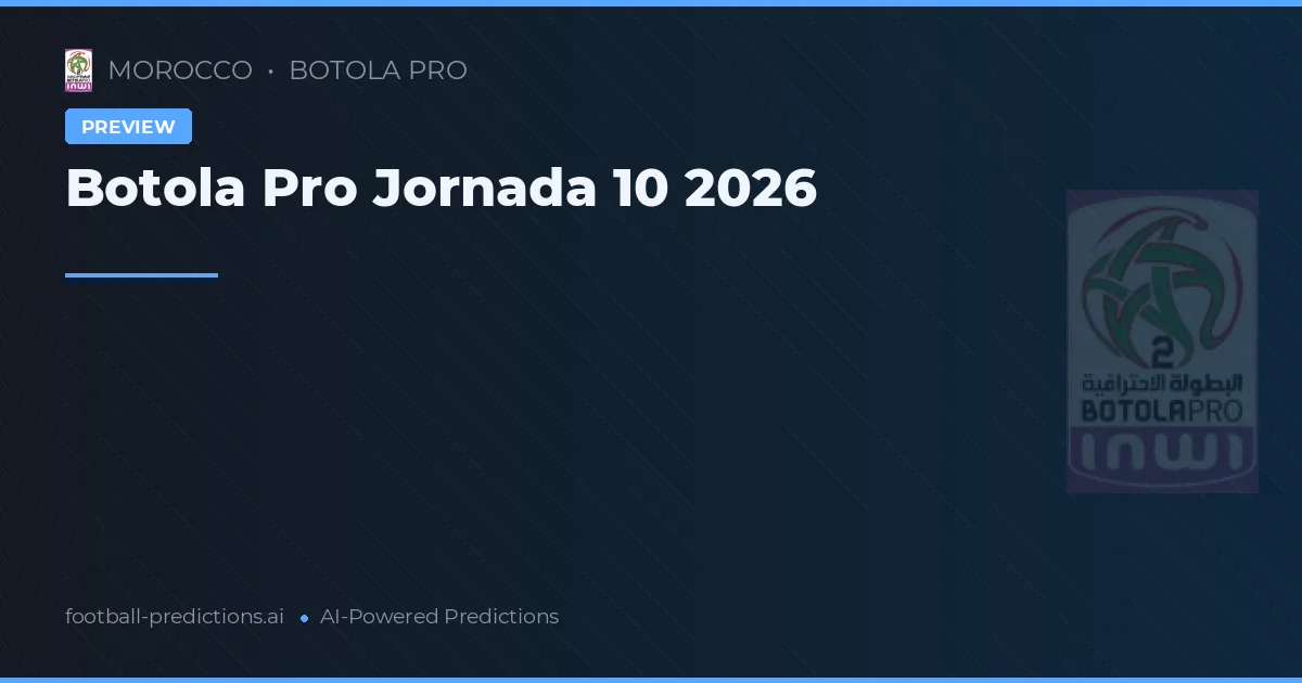 Botola Pro Jornada 10 2026