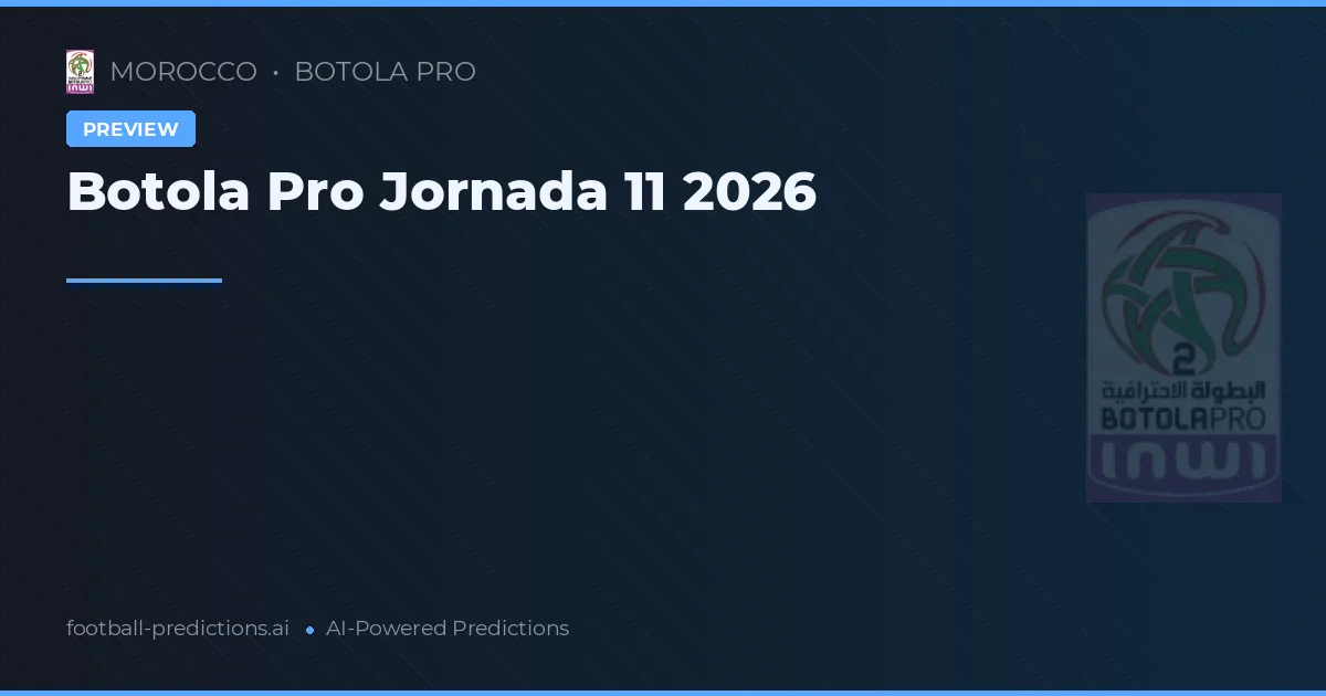 Botola Pro Jornada 11 2026