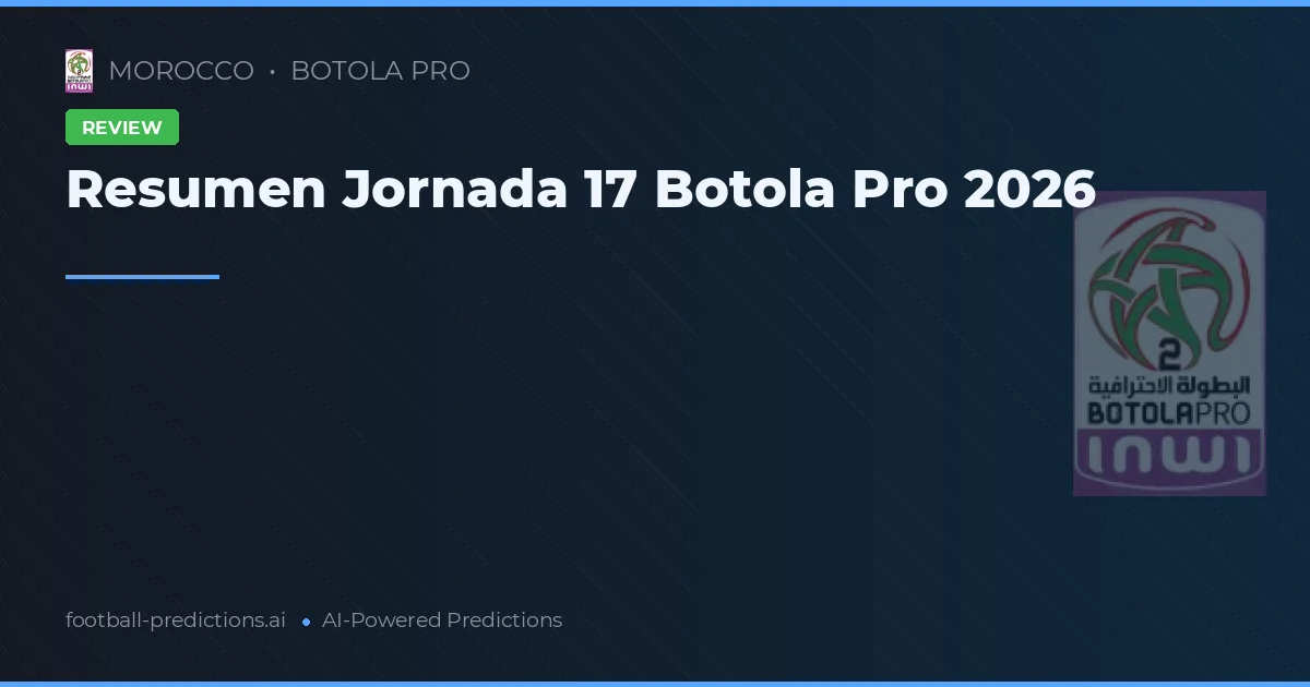 Resumen Jornada 17 Botola Pro 2026